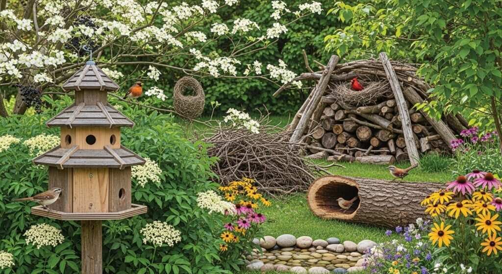How to Create a Bird-Friendly Garden and Backyard Bird Sanctuary 7 Create Shelter and Nesting Opportunities