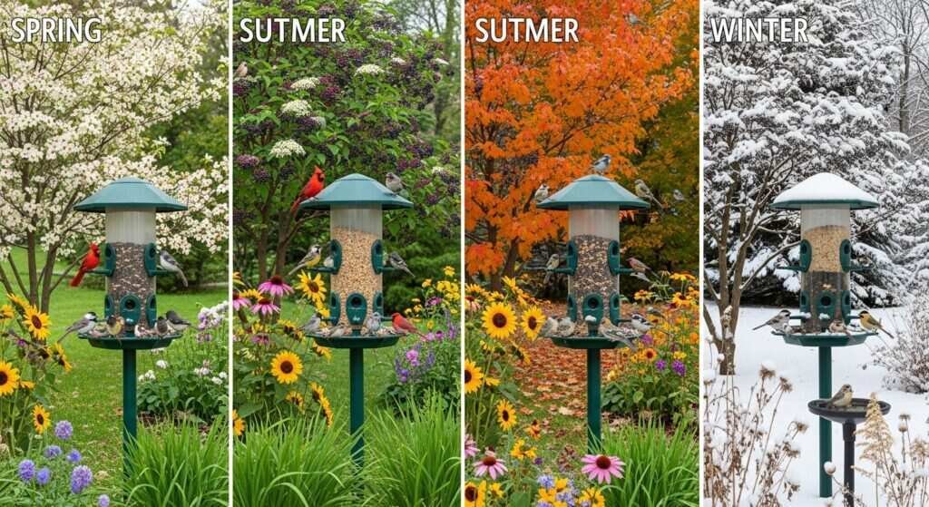 How to Create a Bird-Friendly Garden and Backyard Bird Sanctuary 5 Provide Food Sources Across Every Season