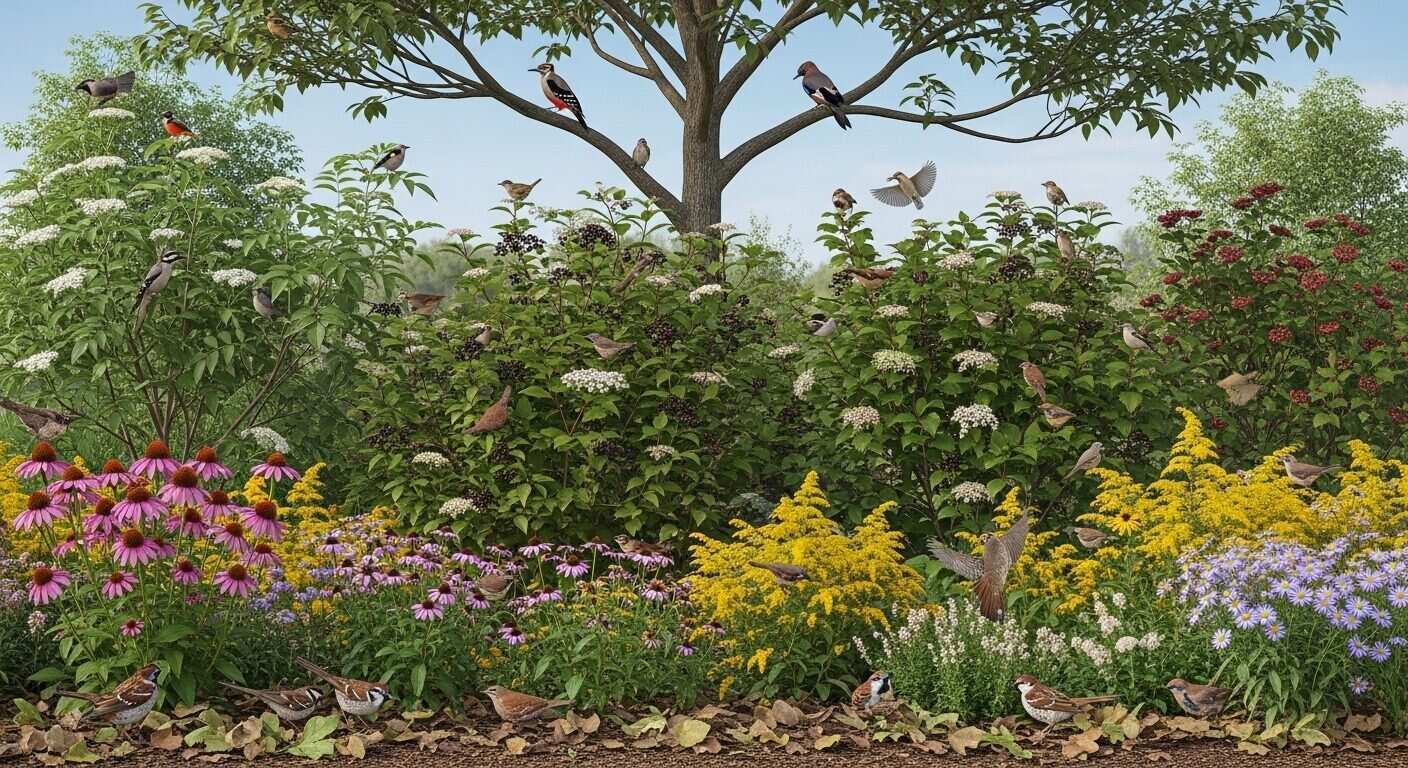 How to Create a Bird-Friendly Garden and Backyard Bird Sanctuary 4 Step 2: Design Layered Habitat Like Nature Does