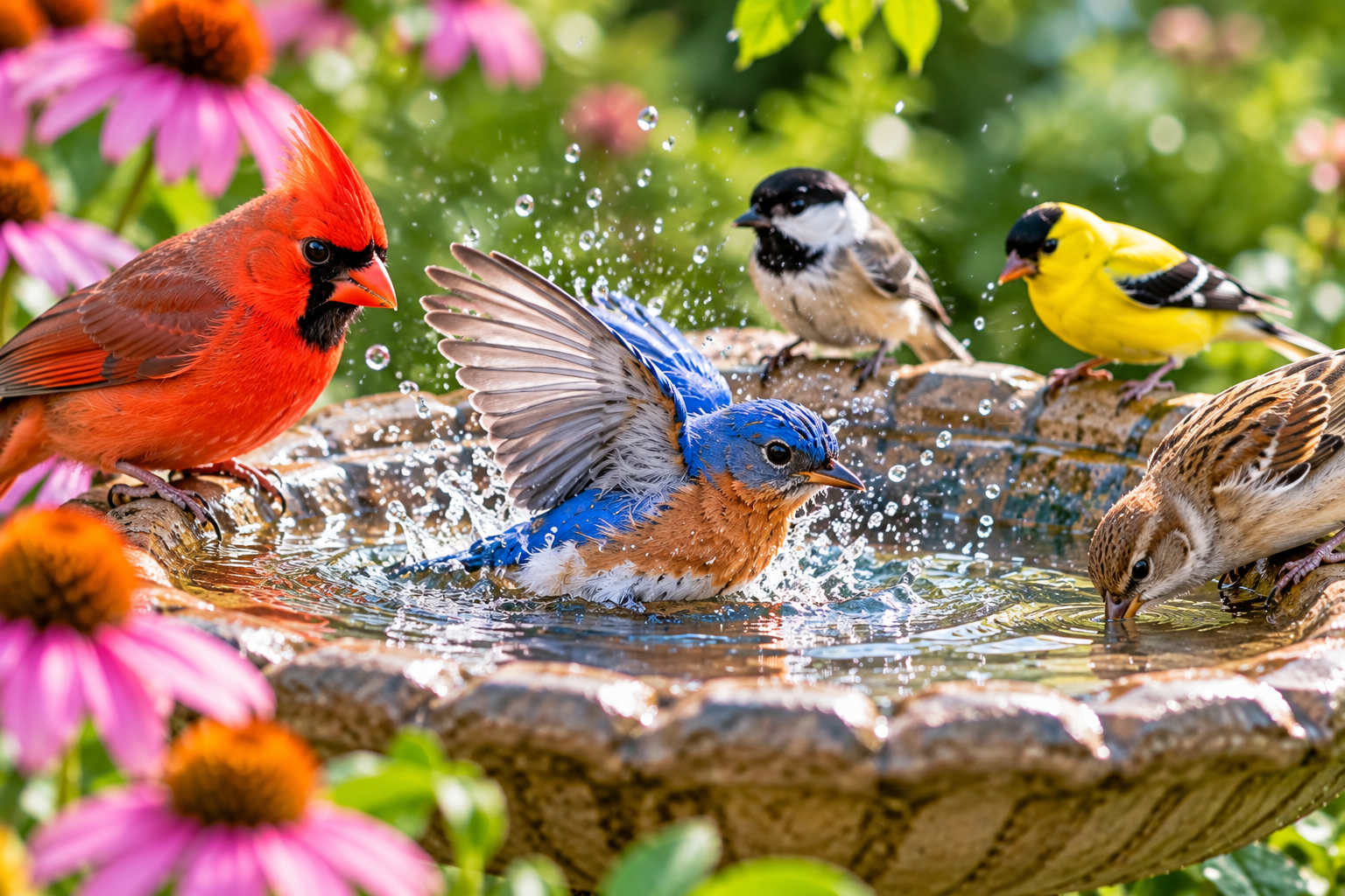 Bird Bath Complete Guide to Choosing, Placing, Cleaning & Maintaining One