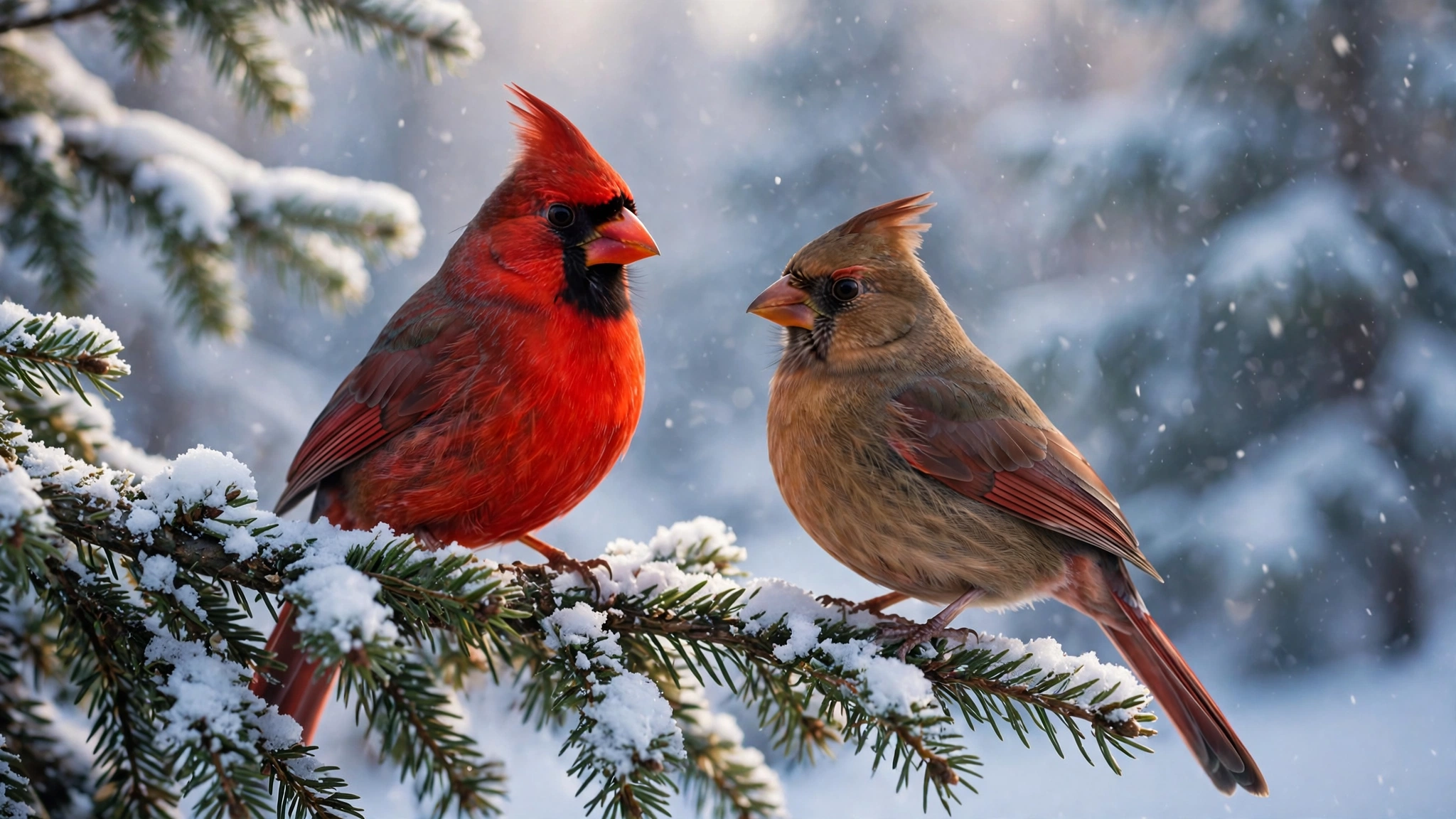 img1 cardinal pair snow
